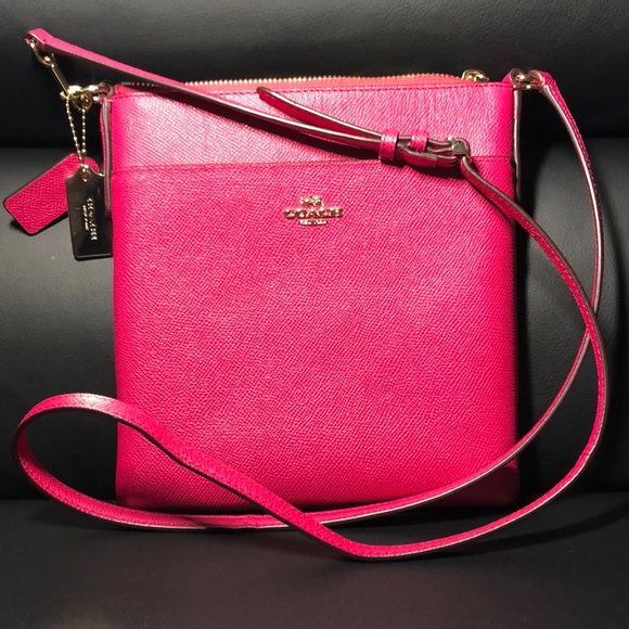Coach Leather Pink Crossbody - Picture 1 of 8